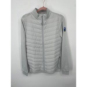 Straight Down Golf Jacket Men's Small Gray Full Zip Performance Outerwear NWOT